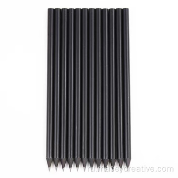 Деревянные черные карандаши